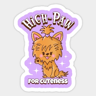 High-Paw for Cuteness Sticker